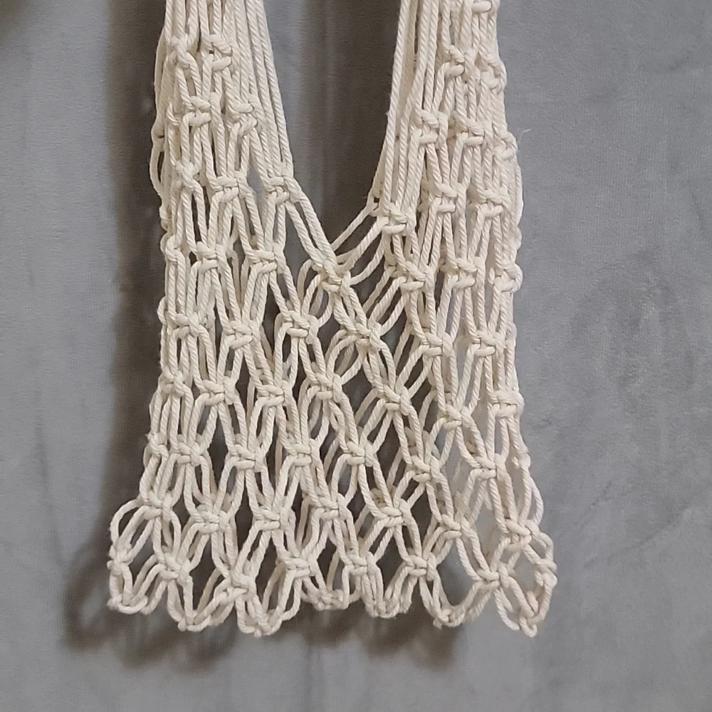 Macrame Beach Shoulder Bag, Handbag, Summer Bag, Color Ivory